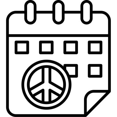 Barış Simgesi Basit Vektör İllüstrasyonu