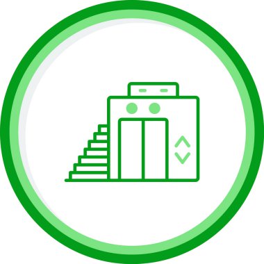 Asansör simgesi, vektör illüstrasyonu basit tasarım