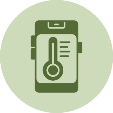 Sıcaklık web simgesi resimleme tasarımı