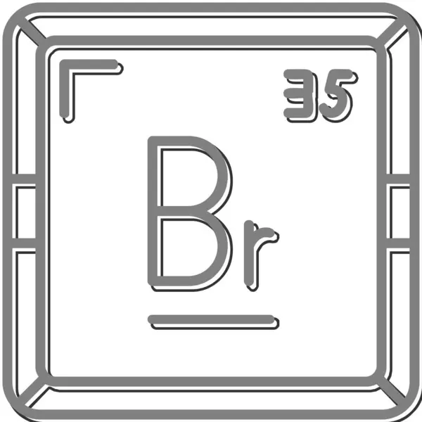 stock vector Bromine - Fundamental Chemical Element