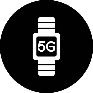 5G akıllı saat simgesi, vektör illüstrasyonu