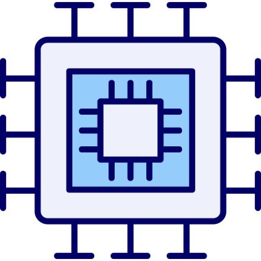 İşlemci. Web simgesi basit tasarım 