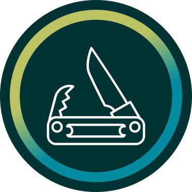 Cep bıçak simge vektör çizim