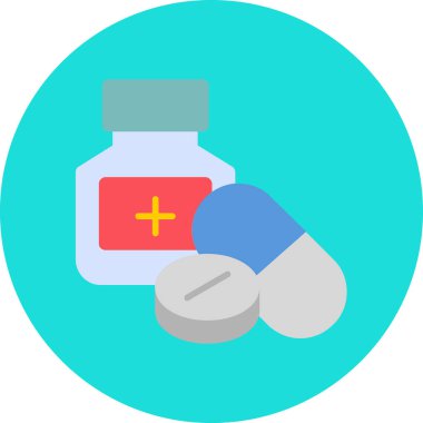 Tıbbi hap vektör ikonu tasarımı 