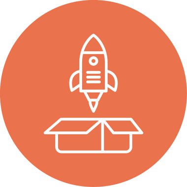 Fırlatılıyor. Web simgesi basit illüstrasyon