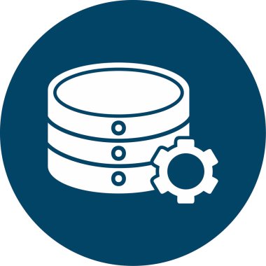 veritabanı. Web simgesi basit illüstrasyon 