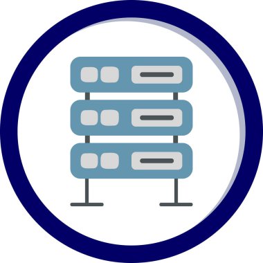 bilgisayar sunucu simgesi, vektör illüstrasyonu basit tasarım