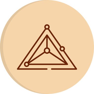 Piramit Grafik simgesi, vektör illüstrasyonu basit tasarım