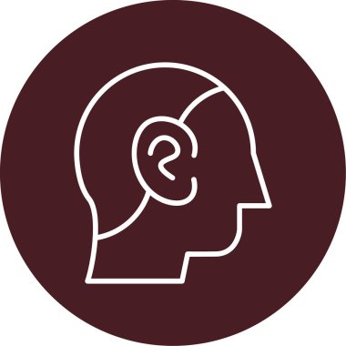 Dinleme simgesinin vektör illüstrasyonu