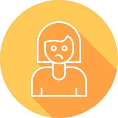 üzgün emoji simgesi, basit tasarım illüstrasyonu 