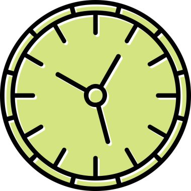 Saat simgesi, vektör illüstrasyonu basit tasarım