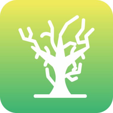 Kuru Ağaç ikonu, vektör illüstrasyonu