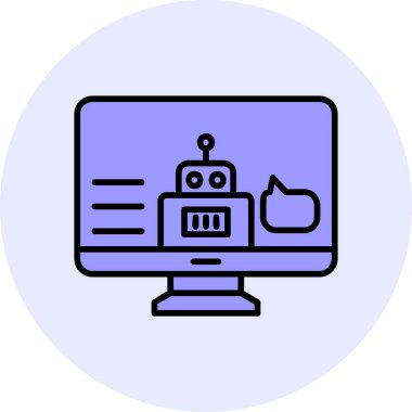 - Asistanım. Web simgesi basit illüstrasyon