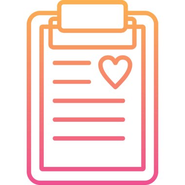 sağlık raporu simgesi vektör illüstrasyon 