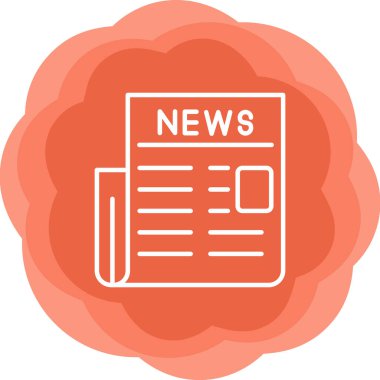 Haber Kağıdı Web simgesi, vektör illüstrasyonu