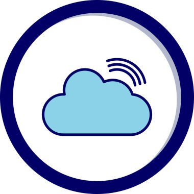 Rss Bulut simgesi, vektör illüstrasyonu basit tasarım