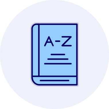 kitap simgesi, gramer konsepti, vektör illüstrasyonu