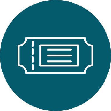 Bilet web simgesi, vektör çizim