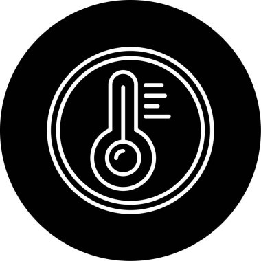 Termometre. Web simgesi basit illüstrasyon 