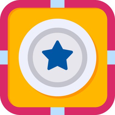 yıldız web simgesi basit illüstrasyon 