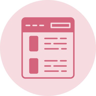 tarayıcı web simgesi, vektör illüstrasyonu