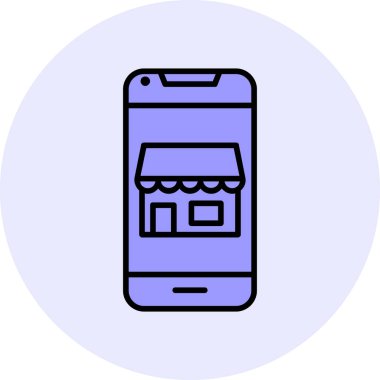 Akıllı telefon web simgesi, vektör illüstrasyonunda çevrimiçi rezervasyon