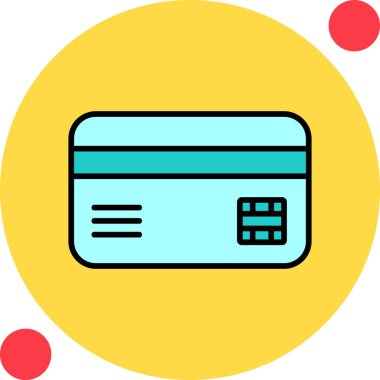 Kredi Kartı. Web simgesi basit illüstrasyon 