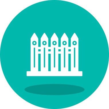 çit web simgesi, vektör çizim