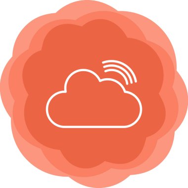 Rss Bulut simgesi, vektör illüstrasyonu basit tasarım