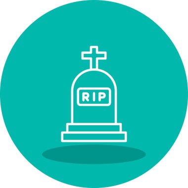 Mezar. Web simgesi basit illüstrasyon