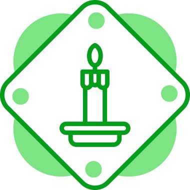 Bir mum ağ simgesinin vektör illüstrasyonu 