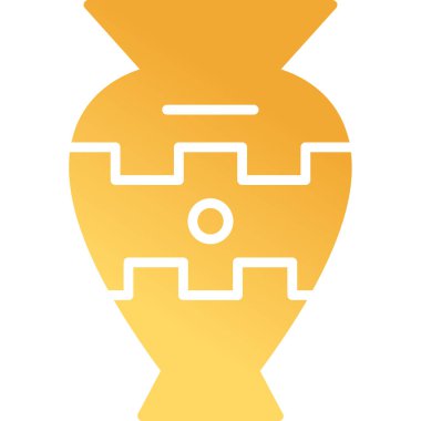 Antik Jar simgesinin vektör illüstrasyonu      