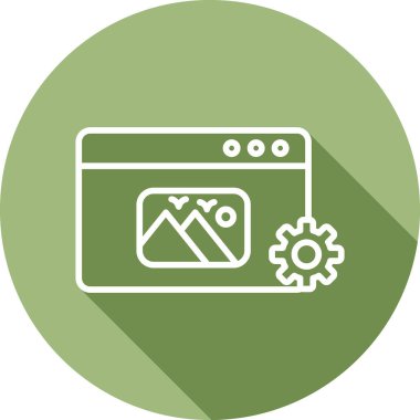 İçerik Yönetimi Sistemi modern simgesinin vektör illüstrasyonu            