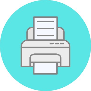 yazıcı web simgesi basit illüstrasyon 