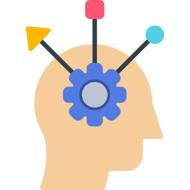 Eleştirel Düşünme Ağı simgesi, vektör illüstrasyonu