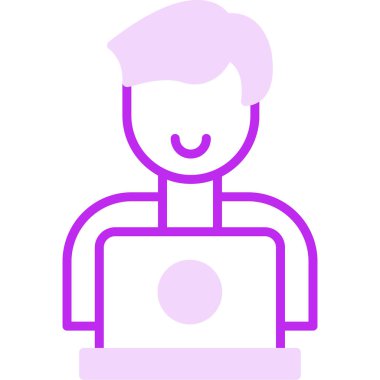 Yazılım Mühendisi Web simgesi vektör çizimi