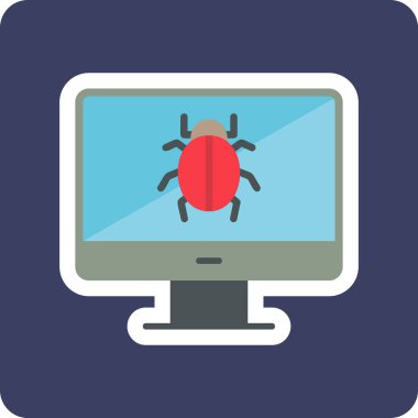 bilgisayar ekranı simgesi, vektör illüstrasyonu basit tasarım