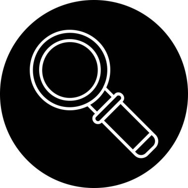 Büyütme cam simgesi, vektör illüstrasyonu 