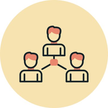 Sosyoloji simgesinin vektör illüstrasyonu 