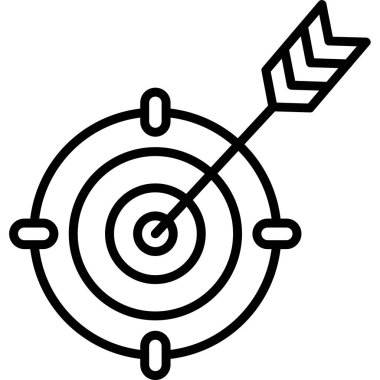 Hedef Simgesi Basit Vektör İllüstrasyonu