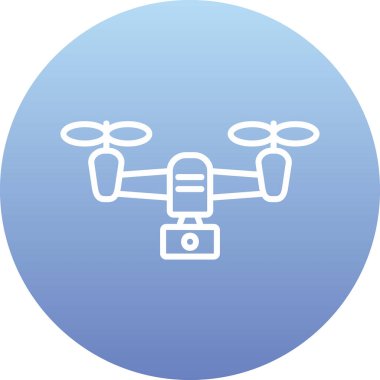 5g Drone simgesi, vektör illüstrasyonu, basit tasarım