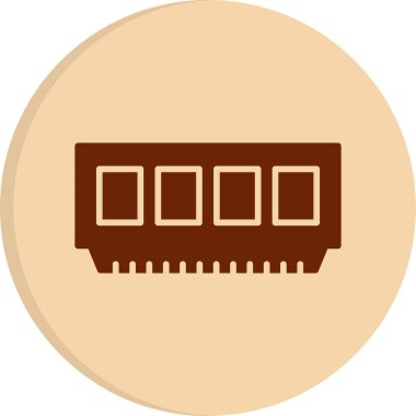 bilgisayar bellek simgesi, vektör illüstrasyonu basit tasarım