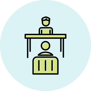 İş Görüşmesi modern simgesinin vektör illüstrasyonu        