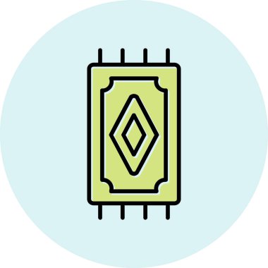 Bir halı simgesinin web illüstrasyonu