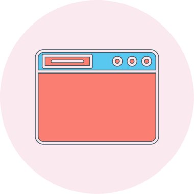 Tarayıcı. Web simgesi vektör illüstrasyonu