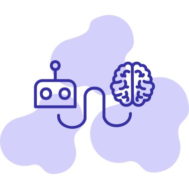 Beyin web simgesi vektör illüstrasyonunu yeniden başlat