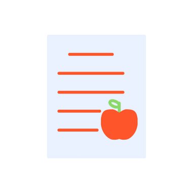 Diyet Planı Web simgesi vektör çizimi