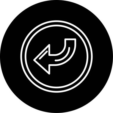 Ok simgesini, vektör illüstrasyonunu geri ver 