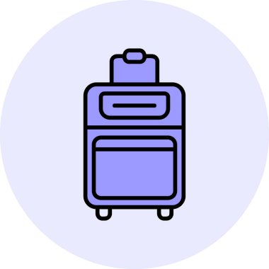 Bavul web simgesi, vektör çizim