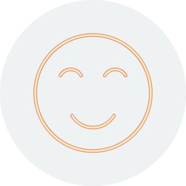 Gülümse. Web simgesi basit illüstrasyon